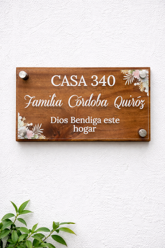 COD. 402 - Letrero Personalizado para Número de Casa