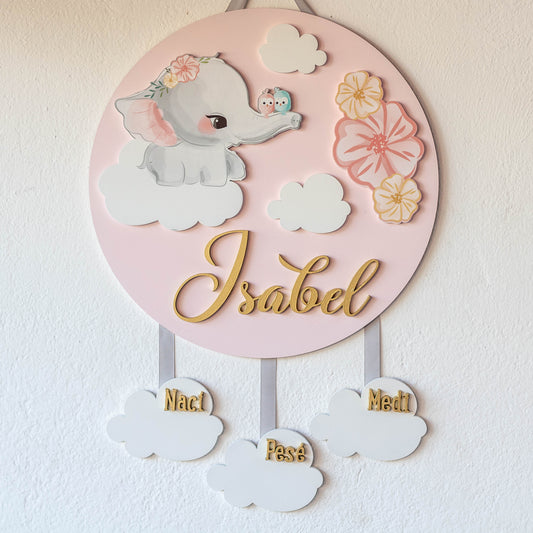 COD. 202 - Colgante para Puerta de Hospital Personalizado dos niveles