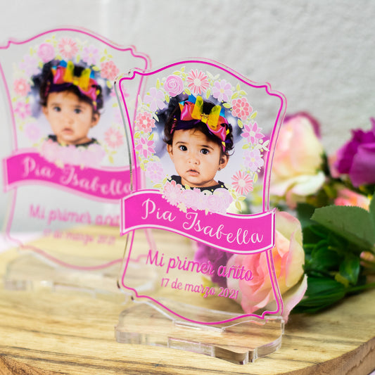 COD. 500 - Recordatorio temático de cumpleaños con foto. Un Tesoro para Toda la Vida