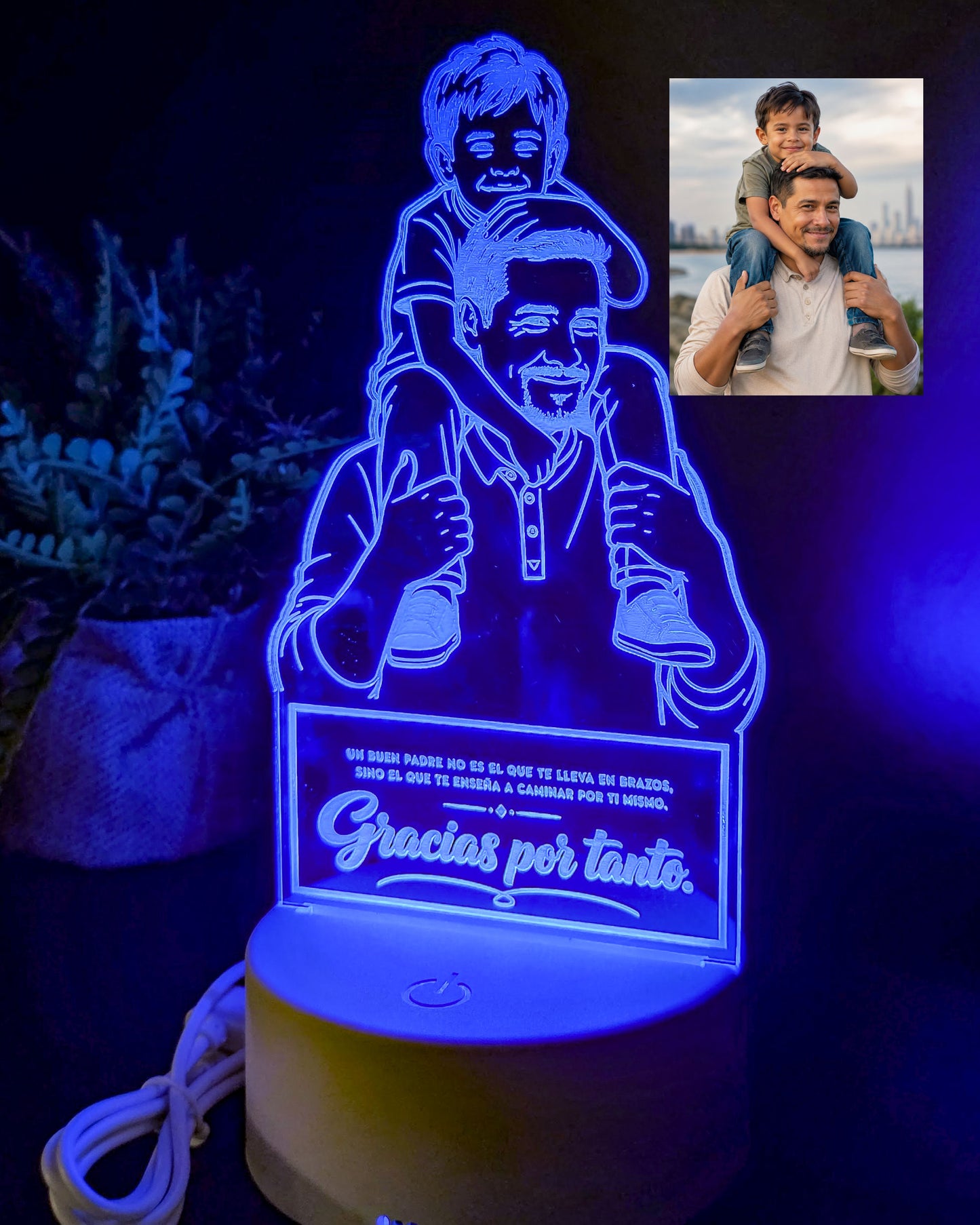 COD. - 490 silueta con luz personalizada