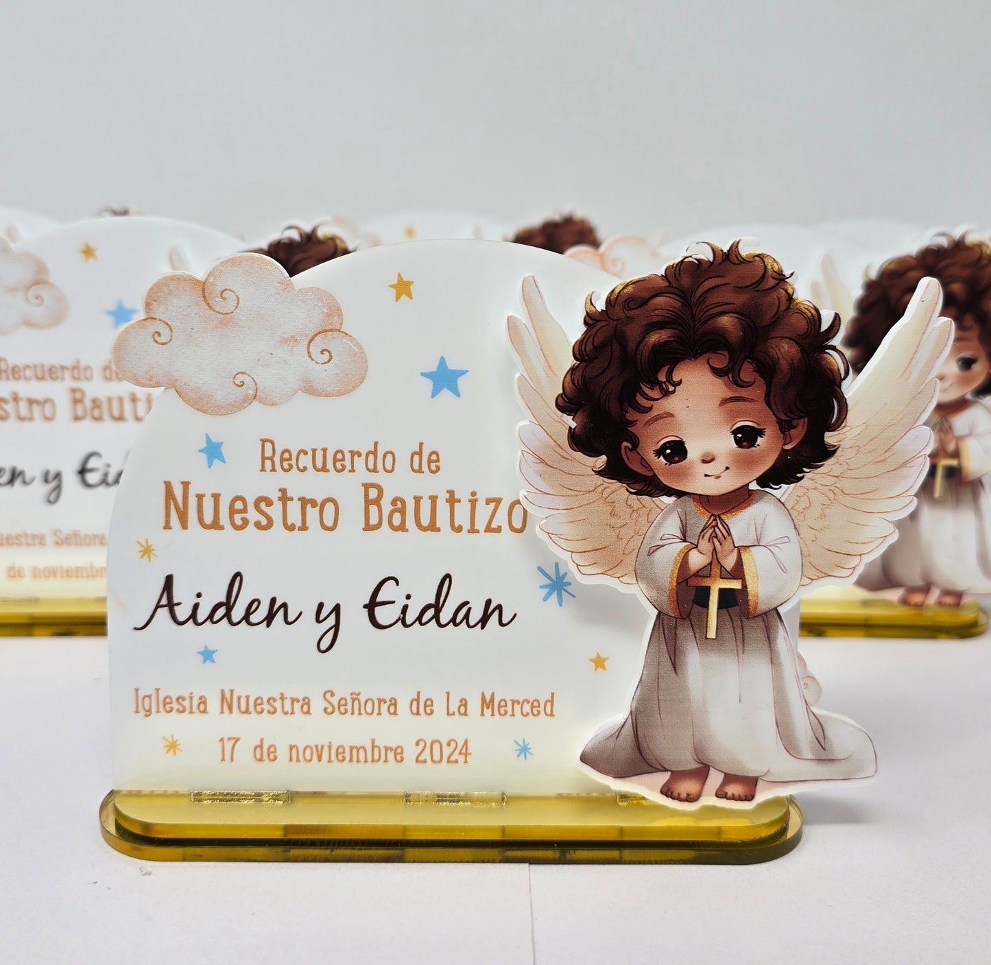 COD. 100 - Recordatorio de bautizo - Ángel Personalizable: Un Detalle Dulce para un Día Inolvidable