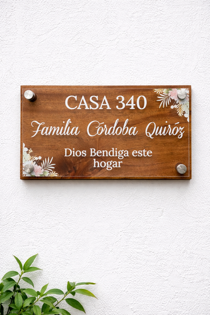 COD. 402 -  Letrero Personalizado para Número de Casa