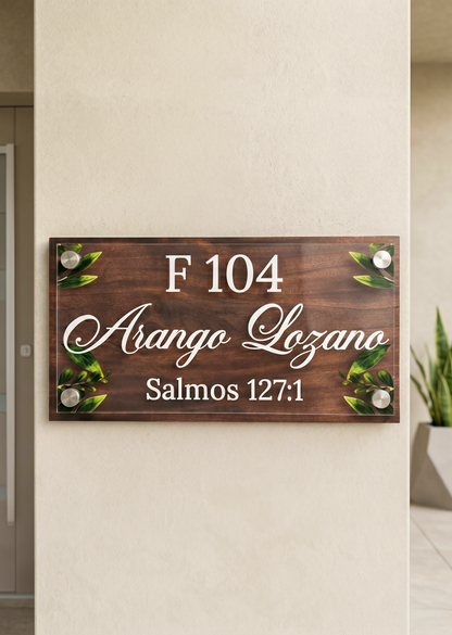 COD. 402 -  Letrero Personalizado para Número de Casa